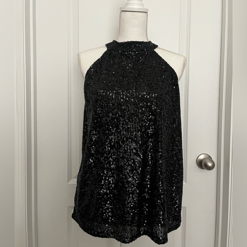Black Sequin Top